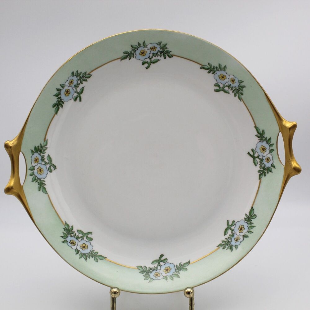 Hutschenreuther Serving or Cake Plate Dogwood Floral Design Bavaria